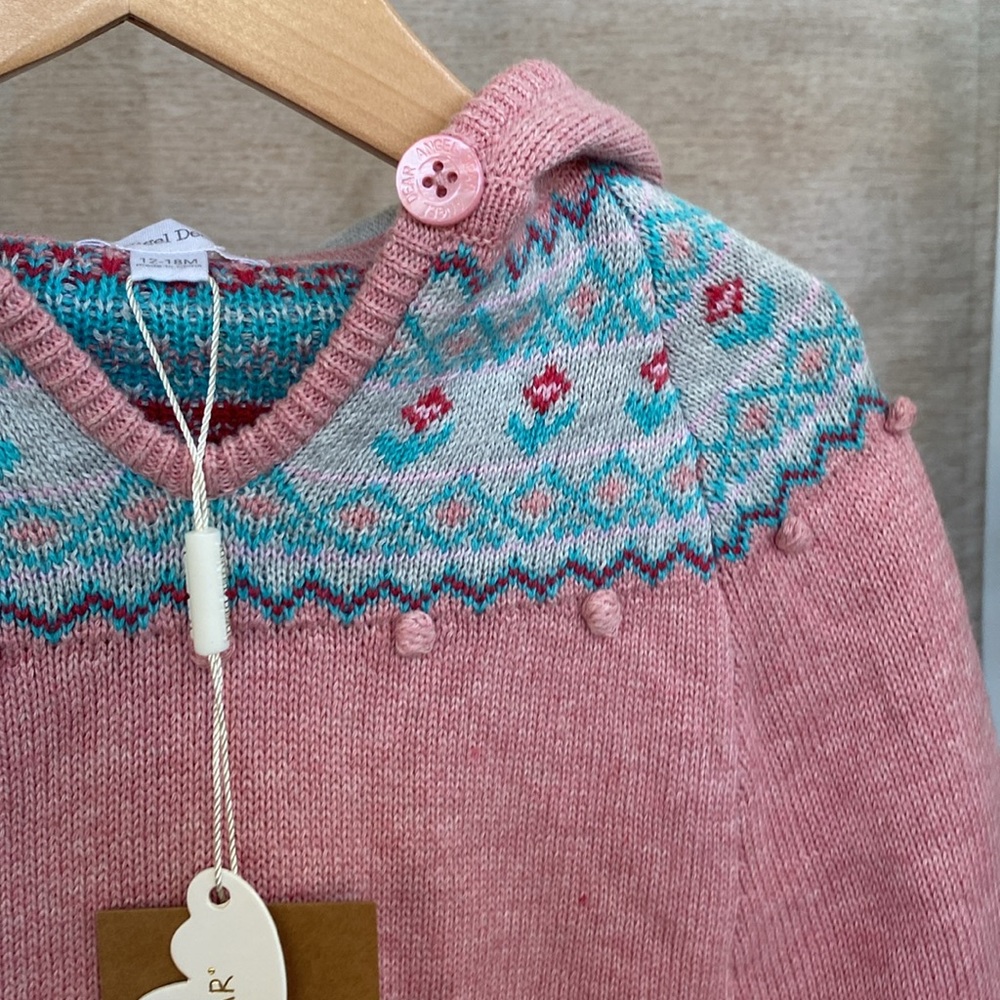 Angel Dear Hooded Poncho Sweater - Picture 3 of 7